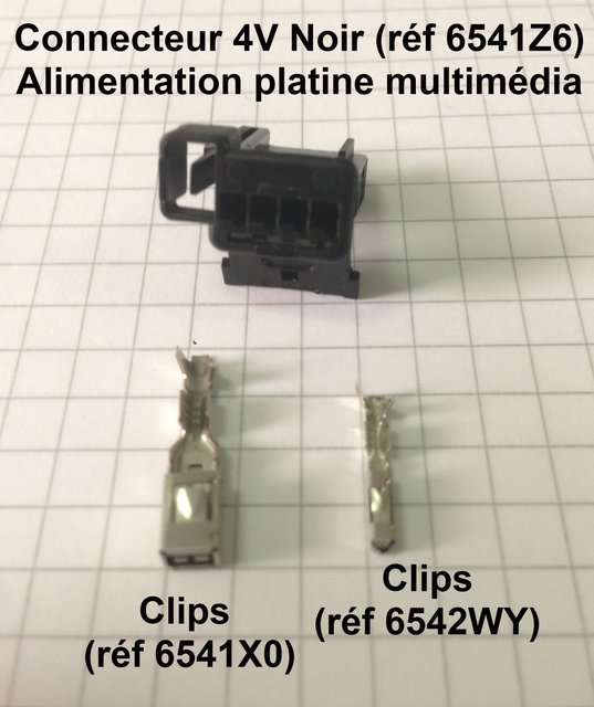 Connecteur (6541Z6) et Clips (6541X0 et 6542WY)